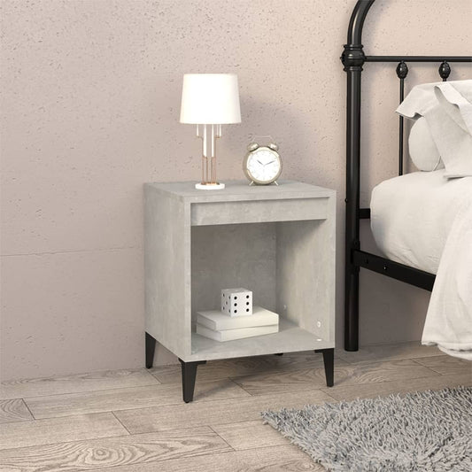 Berkfield Bedside Cabinet Concrete Grey 40x35x50 cm