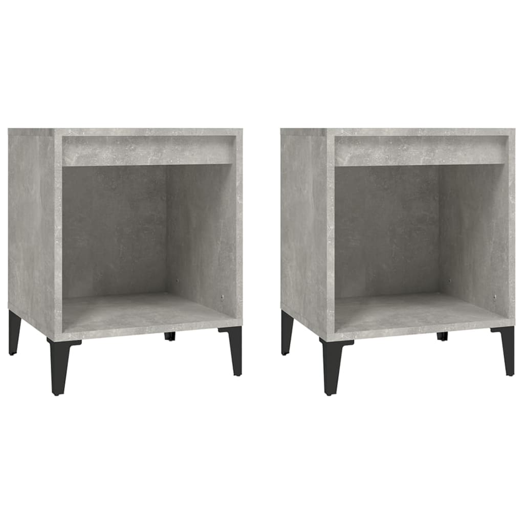 Berkfield Bedside Cabinets 2 pcs Concrete Grey 40x35x50 cm