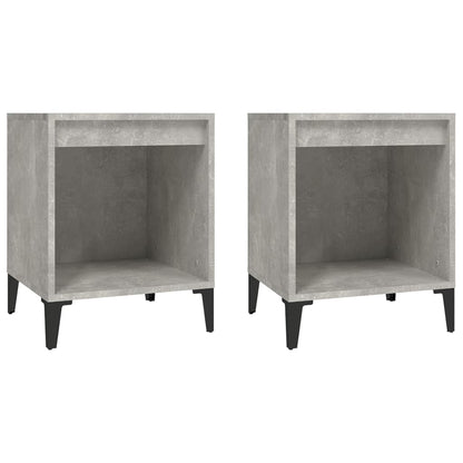 Berkfield Bedside Cabinets 2 pcs Concrete Grey 40x35x50 cm