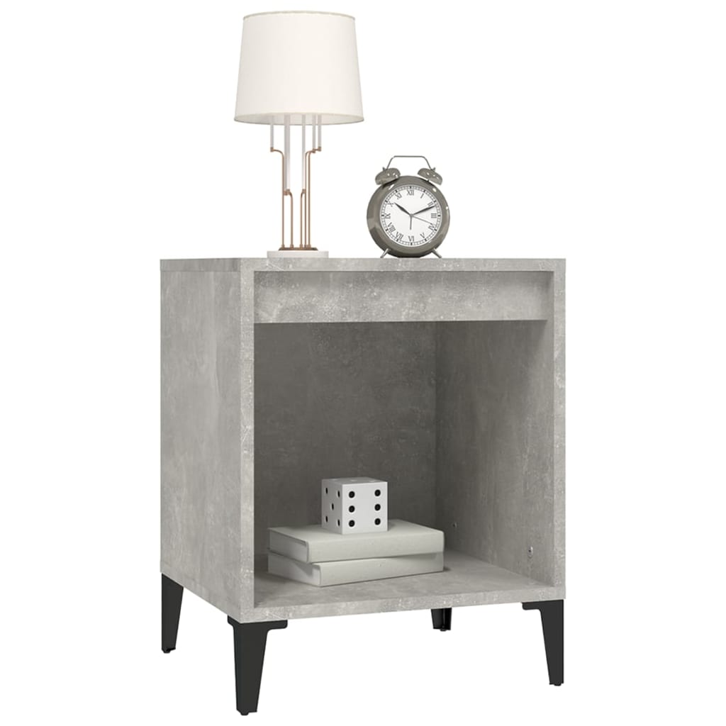 Berkfield Bedside Cabinets 2 pcs Concrete Grey 40x35x50 cm