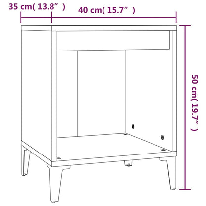 Berkfield Bedside Cabinets 2 pcs Concrete Grey 40x35x50 cm