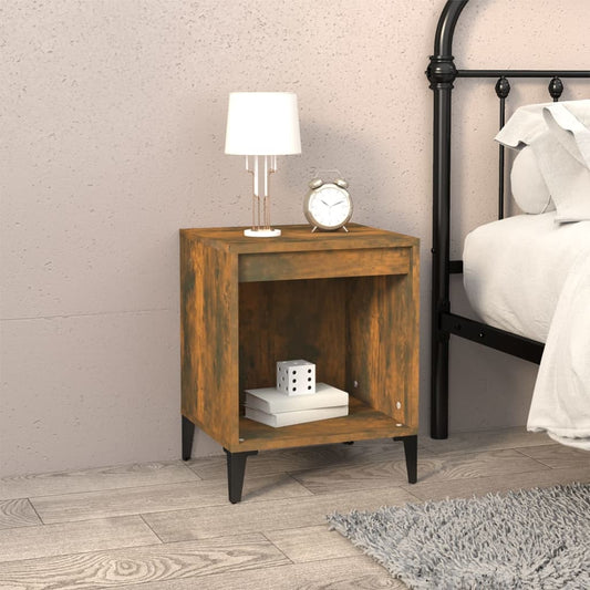 Berkfield Bedside Cabinet Smoked Oak 40x35x50 cm