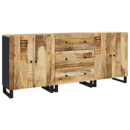 Berkfield Sideboards 3 pcs Rough Mango Wood