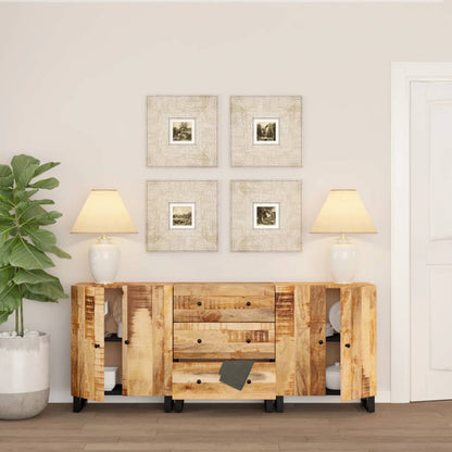 Berkfield Sideboards 3 pcs Rough Mango Wood