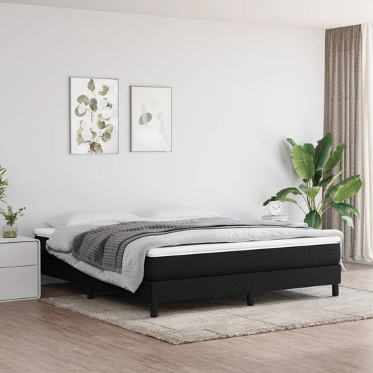 Berkfield Box Spring Bed Frame Black 180x200 cm 6FT Super King Fabric