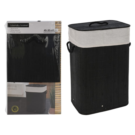 Bathroom Solutions Foldable Laundry Basket Black