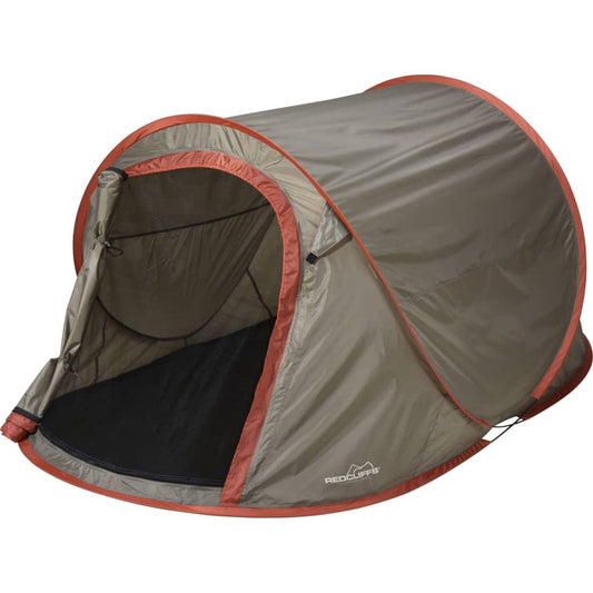 Redcliffs Pop-up Tent for 1-2 person 220x120x95 cm Brown
