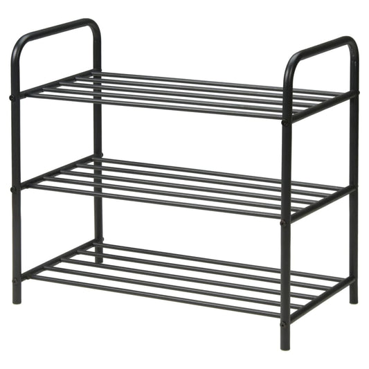 Storage Solutions Shoe Rack with 3 Levels 58x34x66 cm