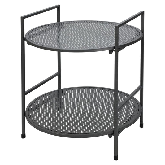 ProGarden 2-tier Garden Side Table Steel Matte Anthracite