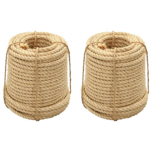 Berkfield Sisal Ropes 2 pcs 12 mm 250 m