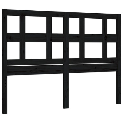 Berkfield Bed Frame with Headboard Black 120x200 cm Solid Wood