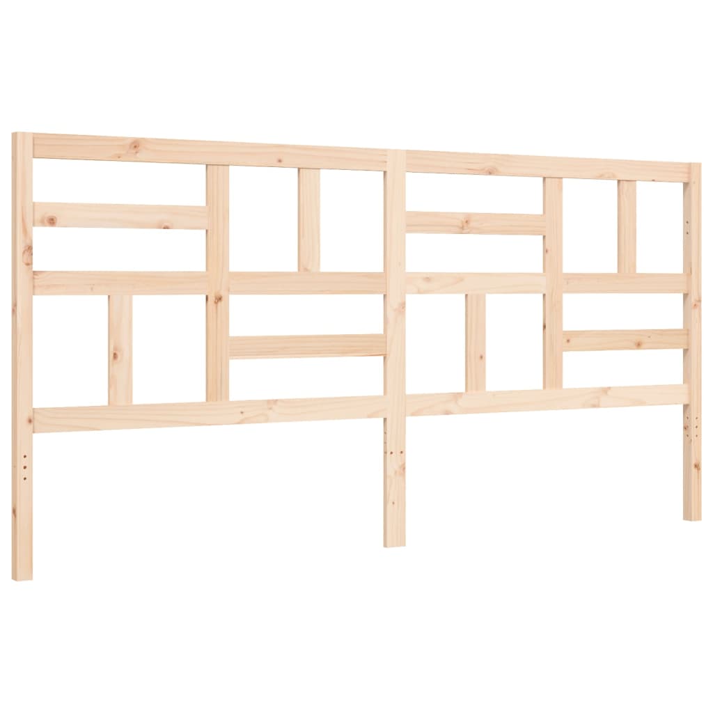 Berkfield Bed Frame with Headboard 200x200 cm Solid Wood