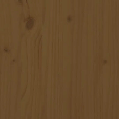 Berkfield Bed Frame with Headboard Honey Brown Single Solid Wood