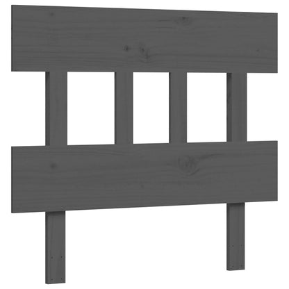 Berkfield Bed Frame with Headboard Grey 100x200 cm Solid Wood