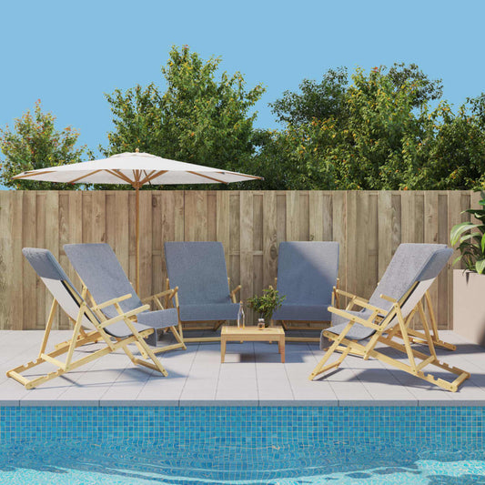 Berkfield Beach Towels 6 pcs Grey 60x135 cm Fabric 400 GSM