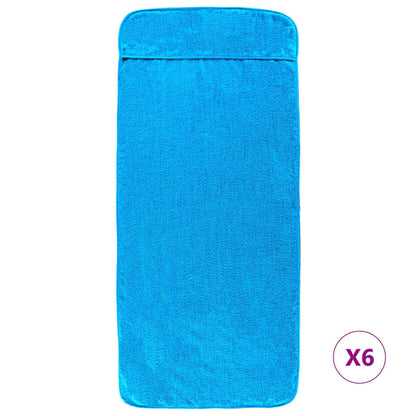 Berkfield Beach Towels 6 pcs Turquoise 60x135 cm Fabric 400 GSM