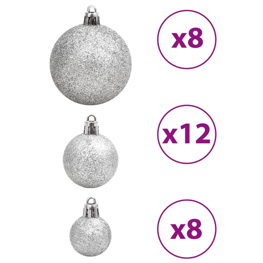 Berkfield Christmas Baubles 100 pcs Blue and Silver 3 / 4 / 6 cm