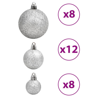 Berkfield Christmas Baubles 100 pcs Blue and Silver 3 / 4 / 6 cm