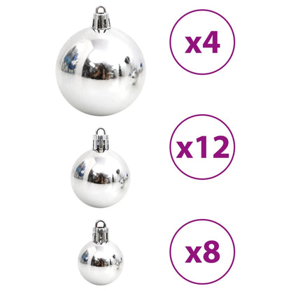 Berkfield Christmas Baubles 100 pcs Blue and Silver 3 / 4 / 6 cm