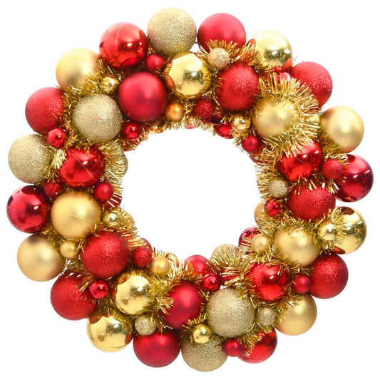 Berkfield Christmas Wreath Red and Gold 45 cm Polystyrene