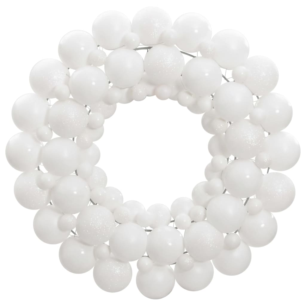 Berkfield Christmas Wreath White 45 cm Polystyrene