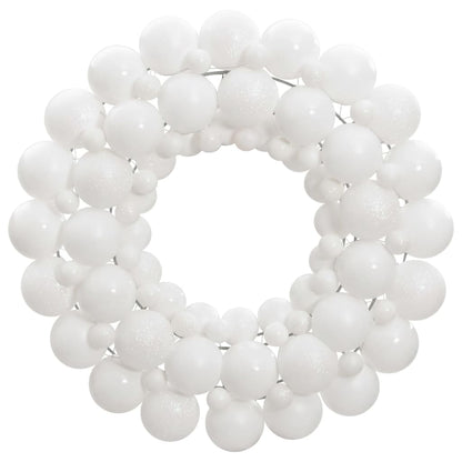 Berkfield Christmas Wreath White 45 cm Polystyrene