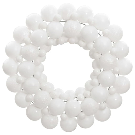 Berkfield Christmas Wreath White 45 cm Polystyrene
