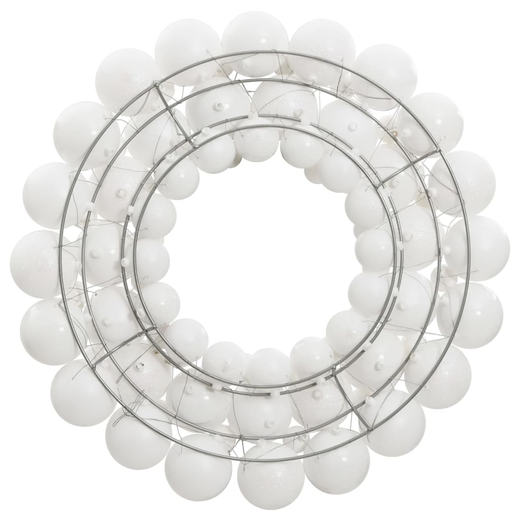 Berkfield Christmas Wreath White 45 cm Polystyrene