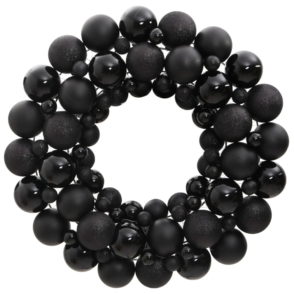 Berkfield Christmas Wreath Black 45 cm Polystyrene