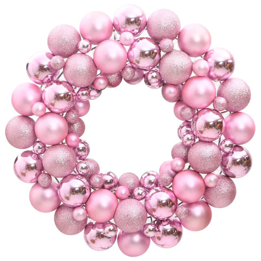 Berkfield Christmas Wreath Pink 45 cm Polystyrene