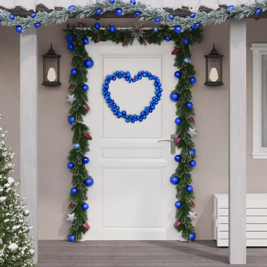 Berkfield Christmas Balls Garland Blue 175 cm Polystyrene