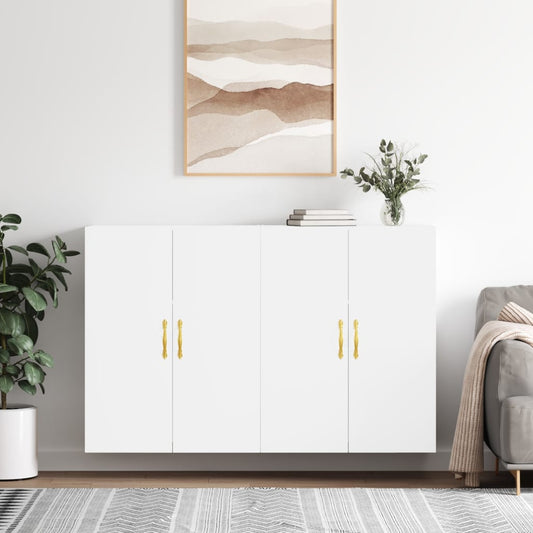 Berkfield Wall Mounted Cabinets 2 pcs White 69.5x34x90 cm