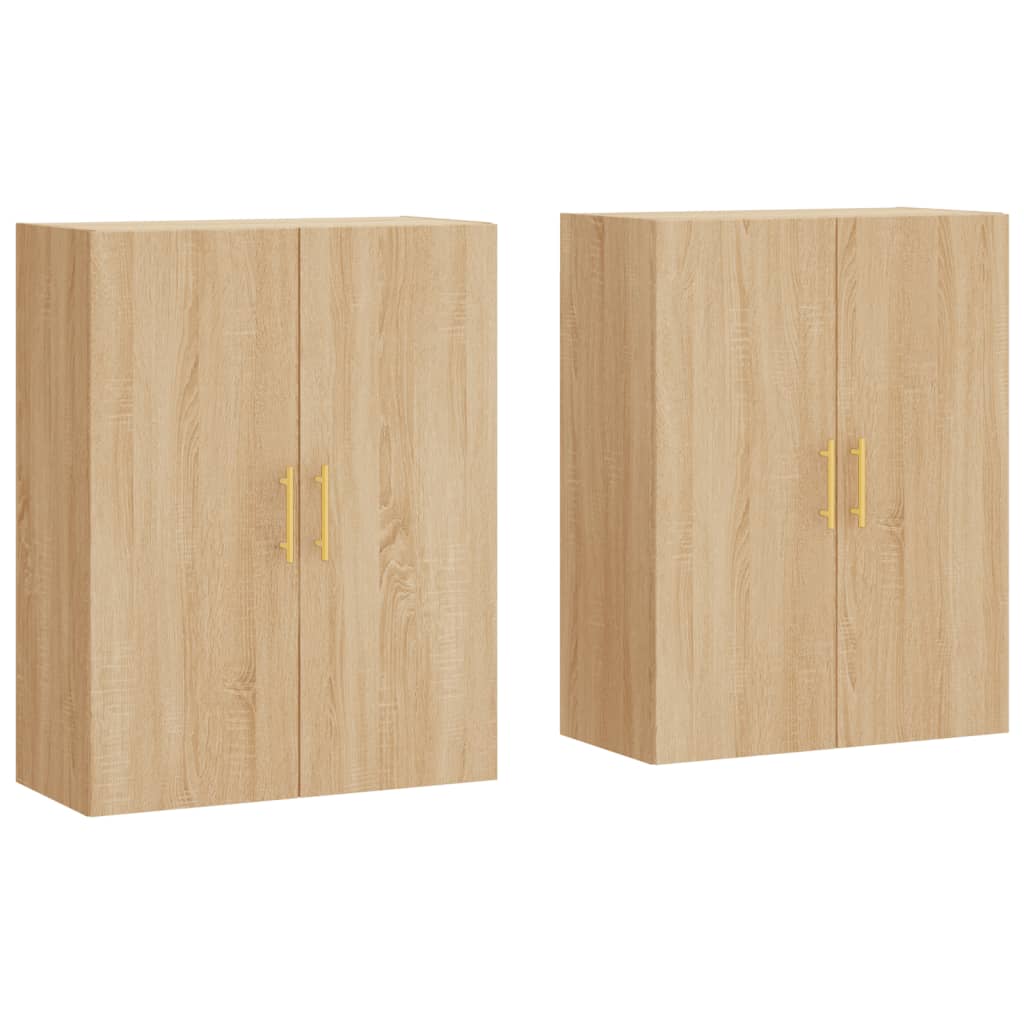 Berkfield Wall Mounted Cabinets 2 pcs Sonoma Oak 69.5x34x90 cm