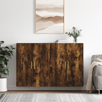 Berkfield Wall Mounted Cabinets 2 pcs Smoked Oak 69.5x34x90 cm