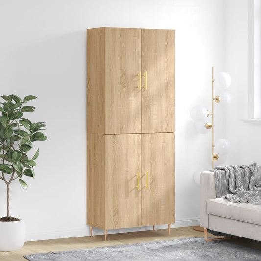 Berkfield Highboard Sonoma Oak 69.5x34x180 cm Engineered Wood