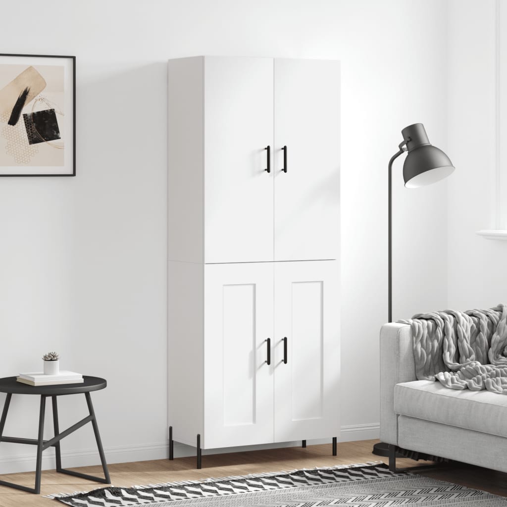 Berkfield Highboard White 69.5x34x180 cm Engineered Wood