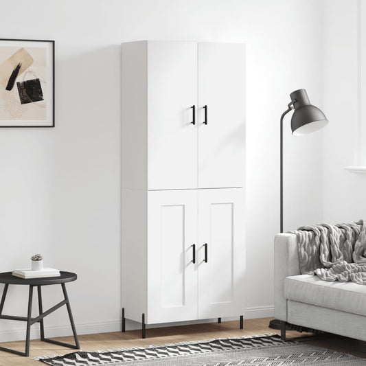 Berkfield Highboard White 69.5x34x180 cm Engineered Wood