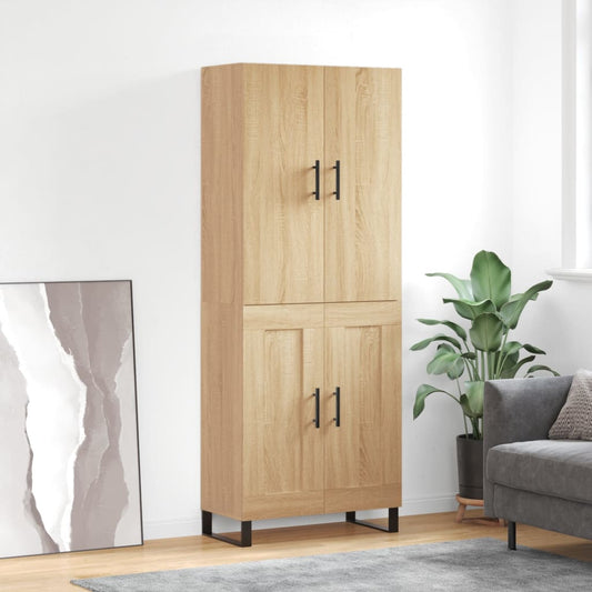 Berkfield Highboard Sonoma Oak 69.5x34x180 cm Engineered Wood