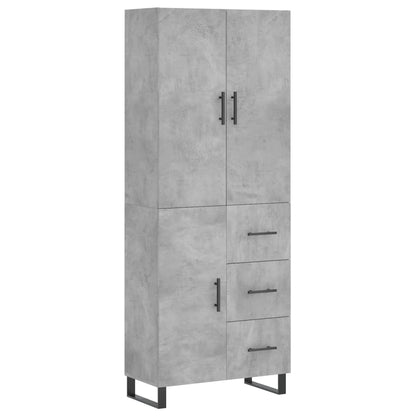 Berkfield Highboard Concrete Grey 69.5x34x180 cm Engineered Wood