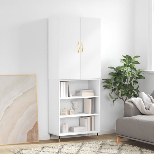 Berkfield Highboard White 69.5x34x180 cm Engineered Wood