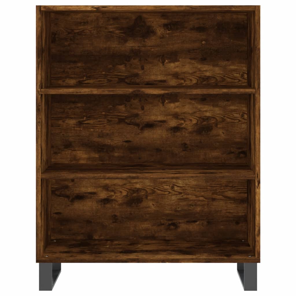 Berkfield Highboard Smoked Oak 69.5x34x180 cm Engineered Wood