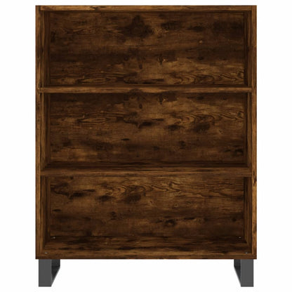 Berkfield Highboard Smoked Oak 69.5x34x180 cm Engineered Wood