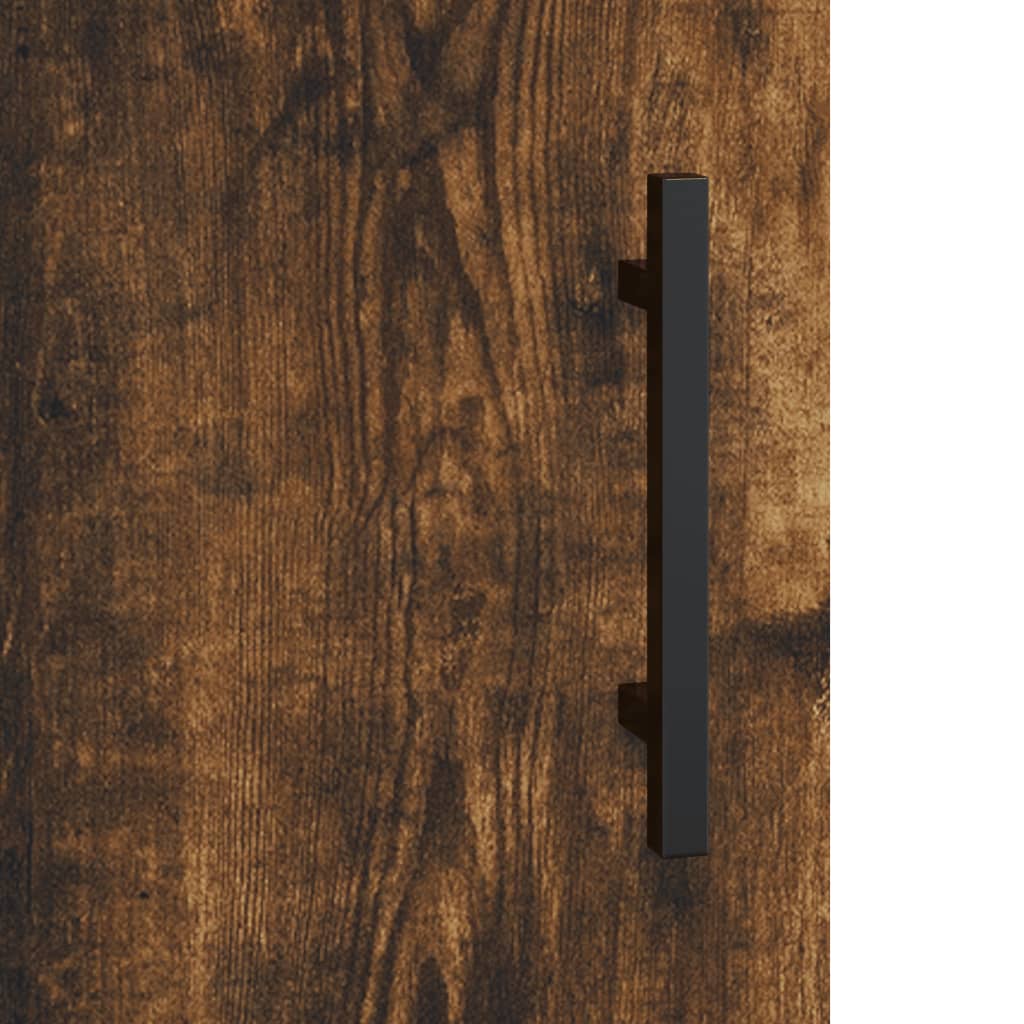 Berkfield Highboard Smoked Oak 69.5x34x180 cm Engineered Wood