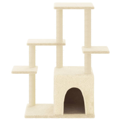 Berkfield Cat Tree with Sisal Scratching Posts Cream 97.5 cm