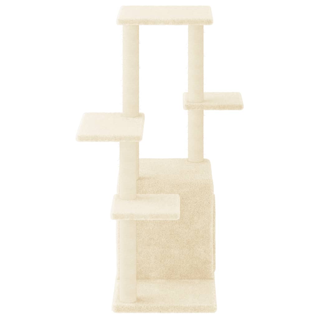 Berkfield Cat Tree with Sisal Scratching Posts Cream 97.5 cm