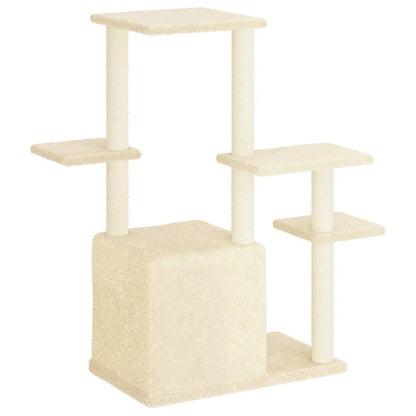 Berkfield Cat Tree with Sisal Scratching Posts Cream 97.5 cm
