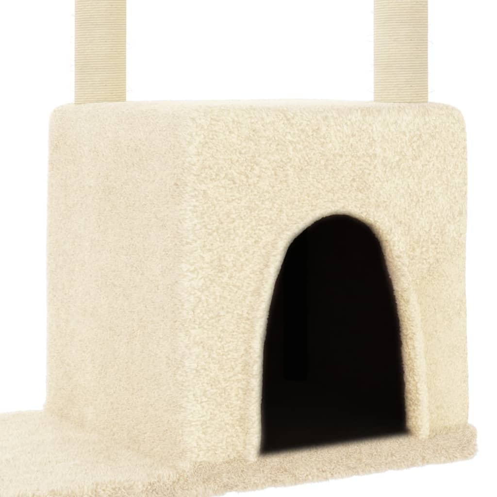 Berkfield Cat Tree with Sisal Scratching Posts Cream 97.5 cm