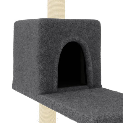 Berkfield Cat Tree with Sisal Scratching Posts Dark Grey 95 cm