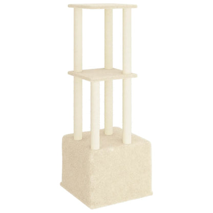 Berkfield Cat Tree with Sisal Scratching Posts Cream 133.5 cm