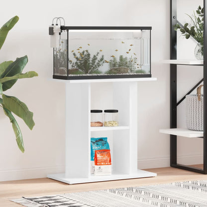 Berkfield Aquarium Stand High Gloss White 60x30x60 cm Engineered Wood